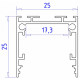 Короб накладной Ambrella Light Profile System GP GP2500WH