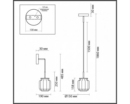 Подвесной светильник Odeon Light Jam 5409/5L