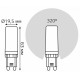 Лампа светодиодная Gauss G9 G9 5.5Вт 4100K 107309255-D