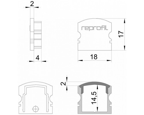 Набор из 10 заглушек для профиля Deko-Light F-AU-02-12 978562