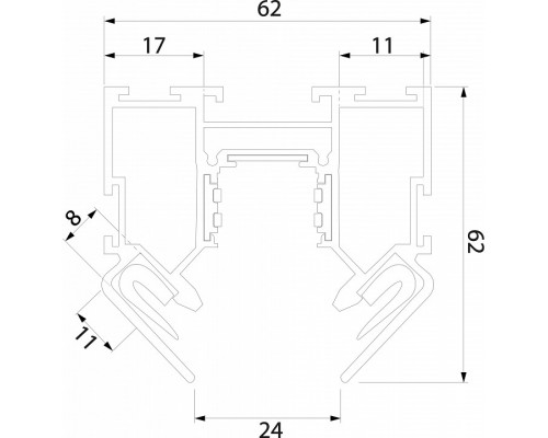 Трек встраиваемый Elektrostandard Slim Magnetic a062150