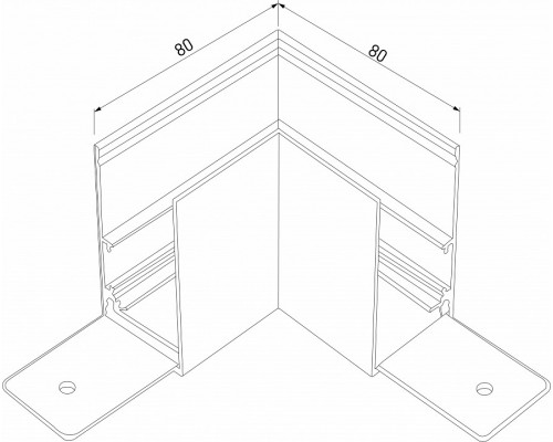 Соединитель угловой L-образный для треков накладных Elektrostandard Slim Magnetic a062195