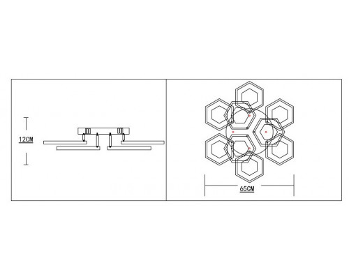 Потолочная люстра Escada Hexagon 10236/9LED