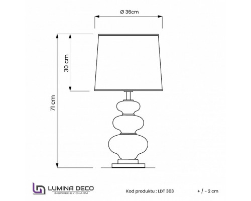 Настольная лампа декоративная LUMINA DECO Briston LDT 303 PR+WT