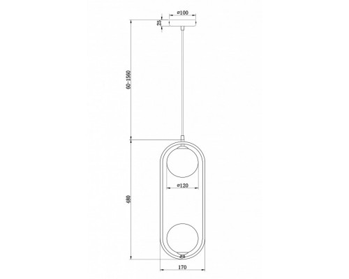 Подвесной светильник Maytoni Ring MOD013PL-02B