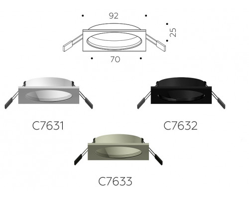 Встраиваемый светильник Ambrella Light C C7632