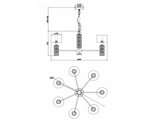 Подвесная люстра Maytoni Talento DIA008PL-07CH