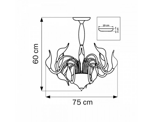 Люстра на штанге Lightstar Cigno Collo 751027