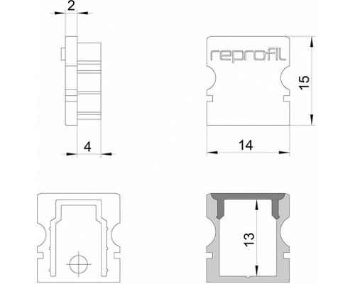 Набор из 10 заглушек для профиля Deko-Light P-AU-02-08 978040