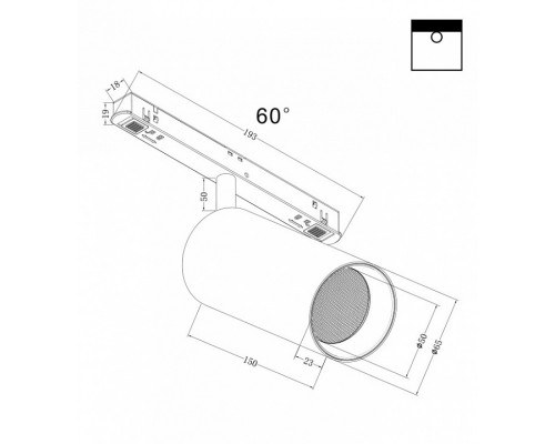 Светильник на штанге Maytoni Focus LED TR032-2-20W4K-W-B