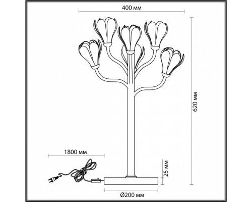 Настольная лампа декоративная Odeon Light Gardi 5090/6T