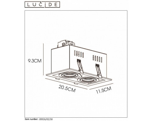 Встраиваемый светильник Lucide Chimney 09926/02/30