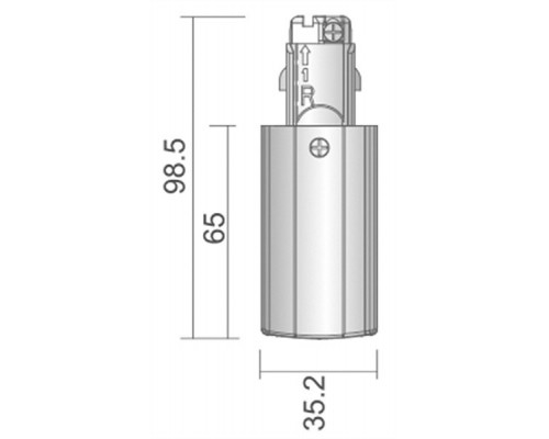 Заглушка для трека боковая Deko-Light D Line 710012