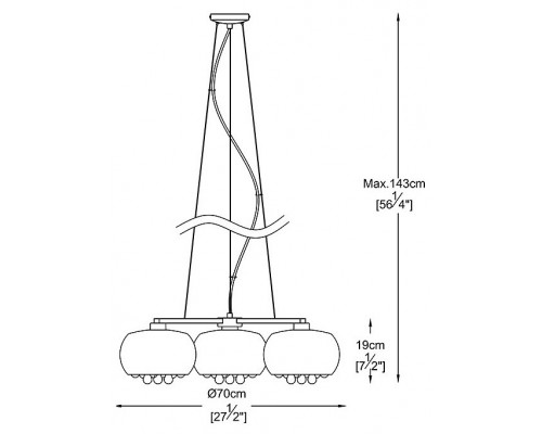 Подвесной светильник Zumaline Crystal P0076-03R-F4FZ