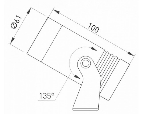 Настенно-потолочный прожектор Arlight Ray 032558