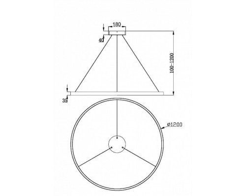 Подвесной светильник Maytoni Rim MOD058PL-L65BS3K