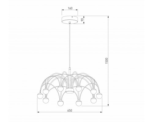 Люстра на штанге Eurosvet Ragno 90030/10 LED золото