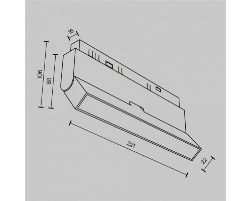 Накладной светильник Maytoni Basis Rot TR036-2-12W2.7K-B