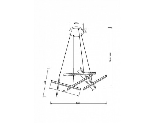 Подвесная люстра Maytoni Line MOD016PL-L80GK