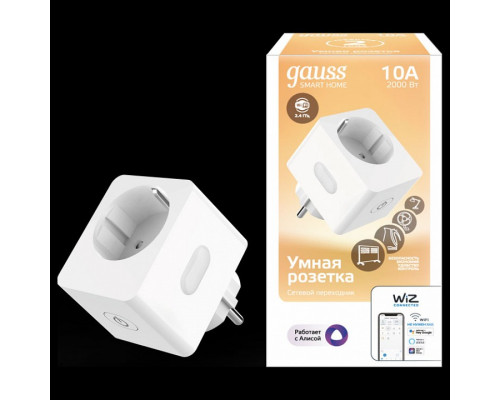 Розетка умная Gauss Smart Home 10А 5510122