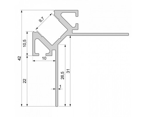 Профиль накладной Deko-Light EV-02-08 975351