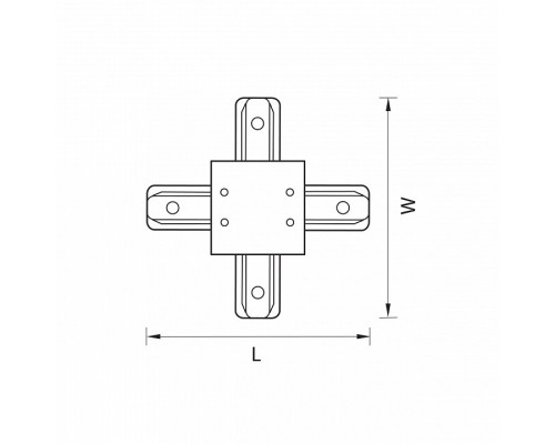 Соединитель X-образный для треков Lightstar Barra 501146