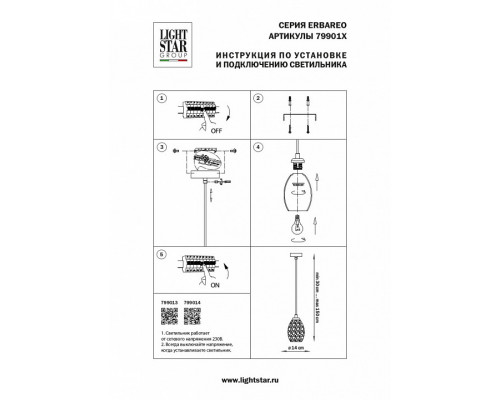 Подвесной светильник Lightstar Erbareo 799014