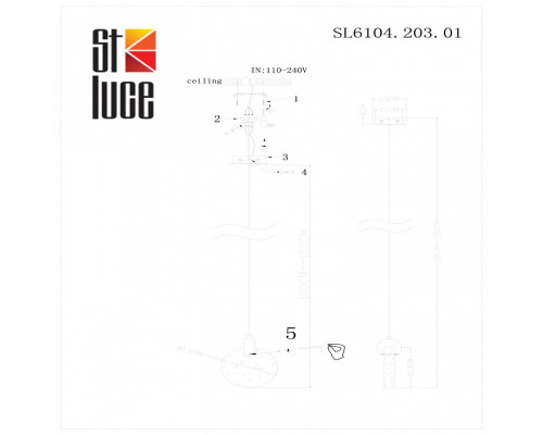 Подвесной светильник ST-Luce Montecelio SL6104.203.01