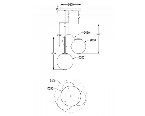 Подвесной светильник Maytoni Basic form MOD321PL-03G