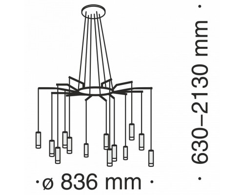 Подвесная люстра Maytoni Davida MOD035PL-12W