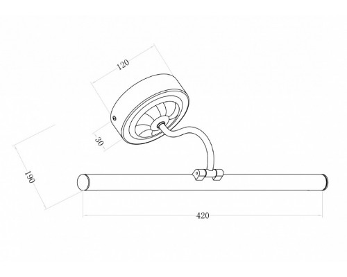 Подсветка для зеркала Maytoni Oculus MIR014WL-L9G3K