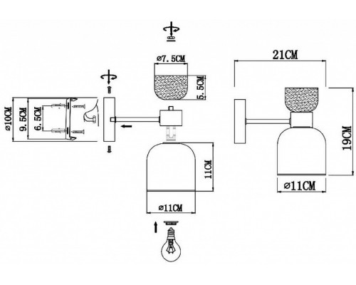 Бра EVOLUCE Vento SLE1045-101-01