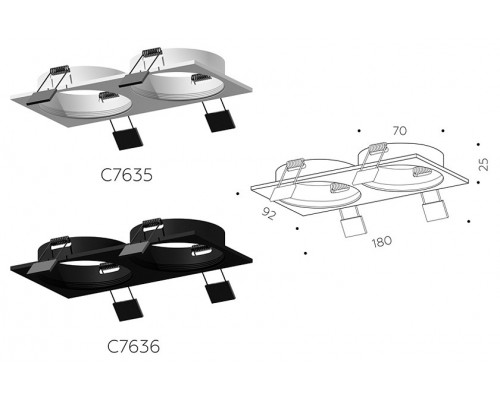 Встраиваемый светильник Ambrella Light C C7635