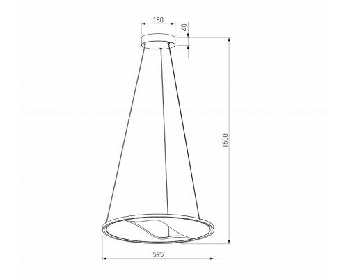 Подвесной светильник Eurosvet Occhio 40027/1 LED серый