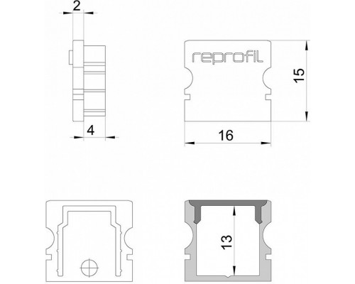 Набор из 10 заглушек для профиля Deko-Light P-AU-02-10 978050