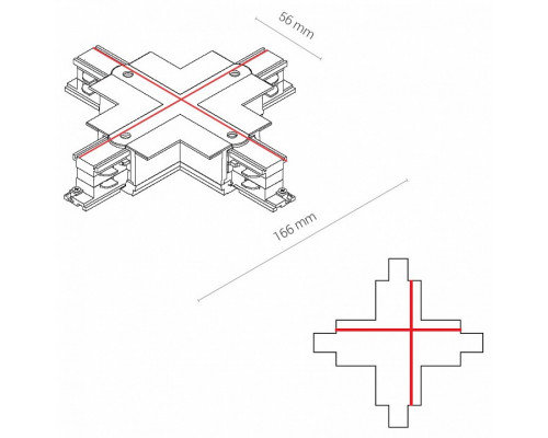 Соединитель X-образный для треков Nowodvorski Ctls Power 8680