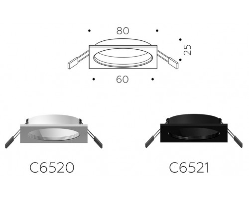 Встраиваемый светильник Ambrella Light C C6521