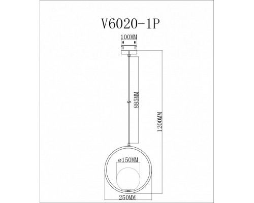 Подвесной светильник Moderli Barocco V6020-1P