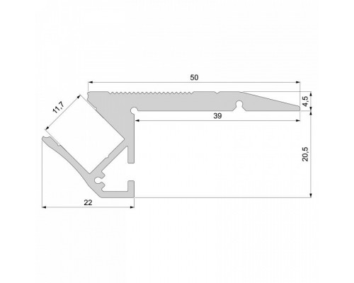 Профиль накладной Deko-Light AL-01-10 970500