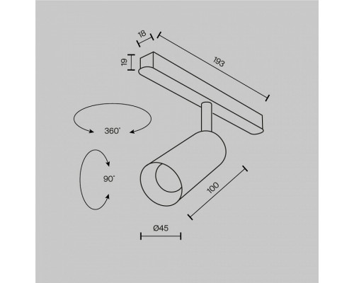 Светильник на штанге Maytoni Focus LED TR032-2-5W2.7K-M-B