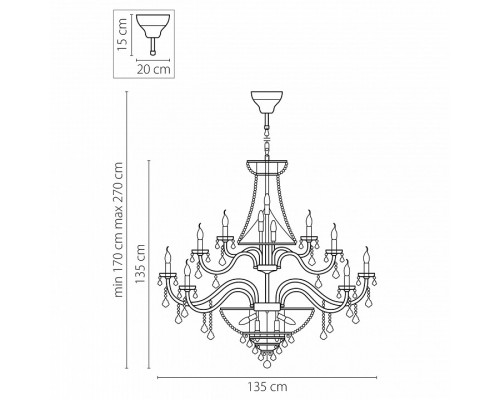 Подвесная люстра Osgona Classic 700511