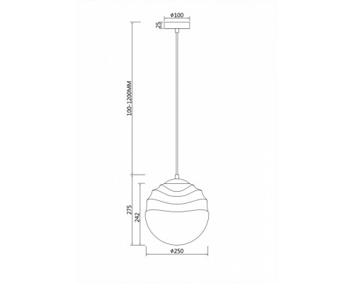 Подвесной светильник Maytoni Vinare P074PL-01BS