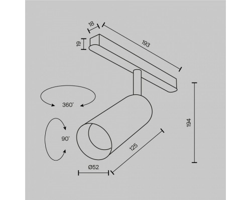 Светильник на штанге Maytoni Focus LED TR032-2-12W2.7K-M-B