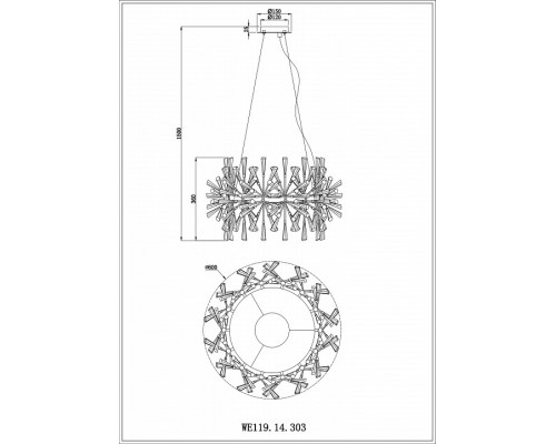 Подвесная люстра Wertmark Floriane WE119.14.303