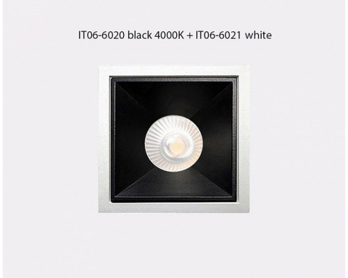 Встраиваемый светильник Italline IT06-6020 IT06-6020 black 4000K + IT06-6021 black