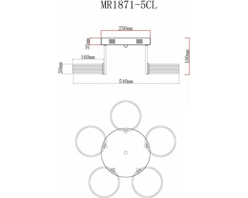 Потолочная люстра MyFar Vinsent MR1871-5CL