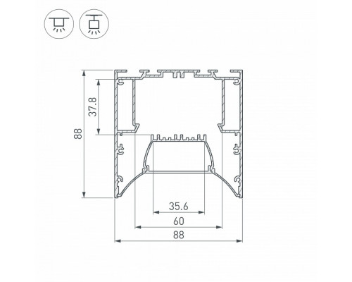 Профиль встраиваемый Arlight ARH-POWER 036363