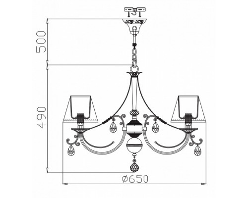 Подвесная люстра Maytoni Soffia RC093-PL-06-R