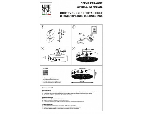 Накладной светильник Lightstar Faraone 701021