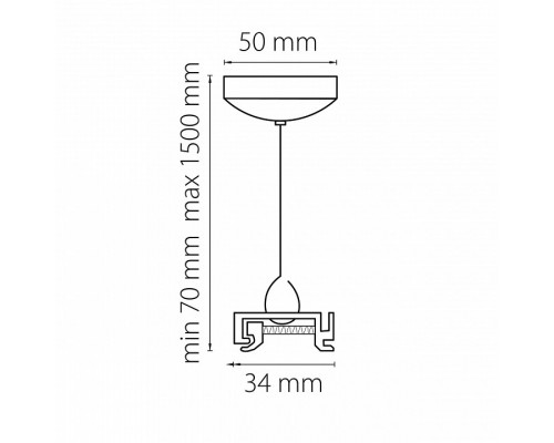 Подвес для трека Lightstar Barra 504177